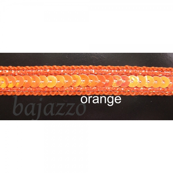 Pailettenborte orange